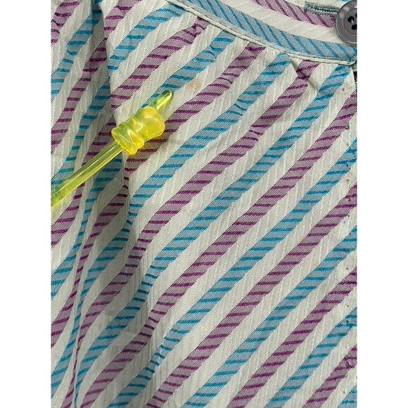 MACPHERSON'S By LAURA BIAGIOTTI Women's White Striped Cashmere Skirt SZ 46 - Picture 8 of 11